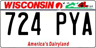WI license plate 724PYA