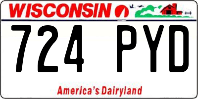 WI license plate 724PYD