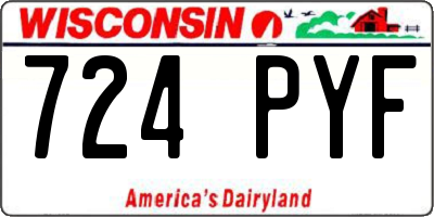 WI license plate 724PYF