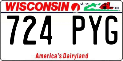 WI license plate 724PYG