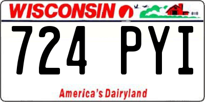 WI license plate 724PYI