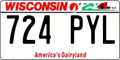 WI license plate 724PYL