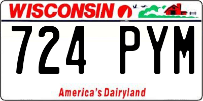 WI license plate 724PYM