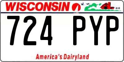 WI license plate 724PYP