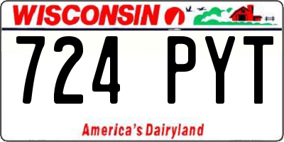 WI license plate 724PYT