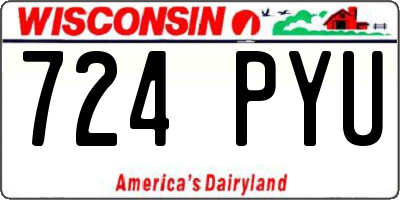 WI license plate 724PYU