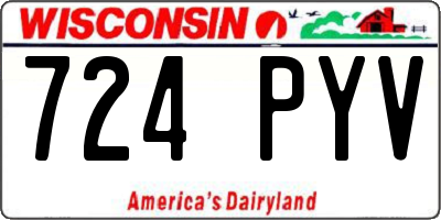 WI license plate 724PYV