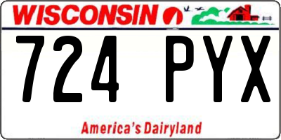 WI license plate 724PYX