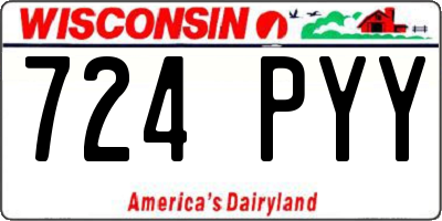 WI license plate 724PYY