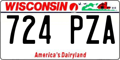WI license plate 724PZA