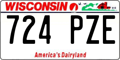 WI license plate 724PZE