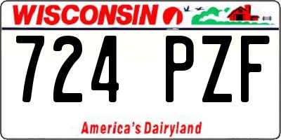 WI license plate 724PZF