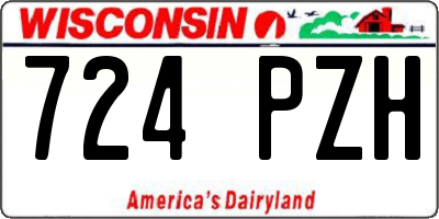 WI license plate 724PZH