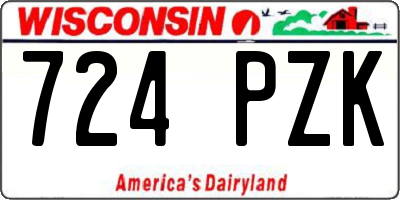 WI license plate 724PZK