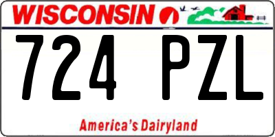 WI license plate 724PZL