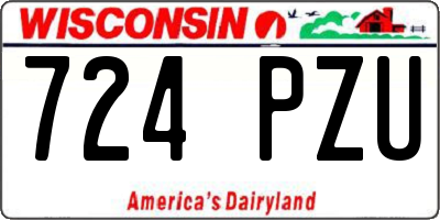 WI license plate 724PZU