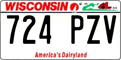 WI license plate 724PZV