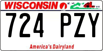 WI license plate 724PZY