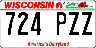 WI license plate 724PZZ