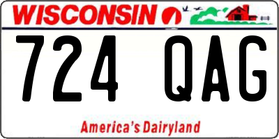 WI license plate 724QAG
