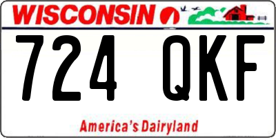 WI license plate 724QKF