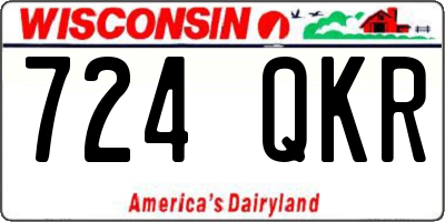 WI license plate 724QKR