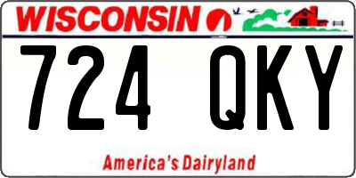 WI license plate 724QKY
