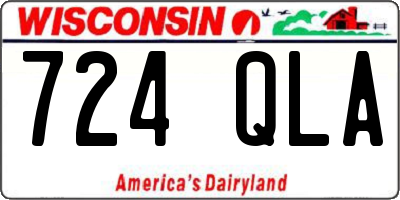 WI license plate 724QLA
