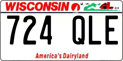 WI license plate 724QLE