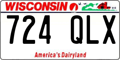 WI license plate 724QLX