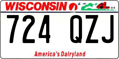 WI license plate 724QZJ