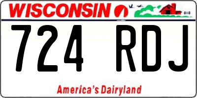WI license plate 724RDJ