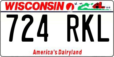 WI license plate 724RKL