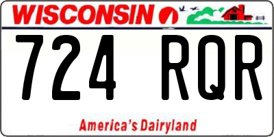 WI license plate 724RQR