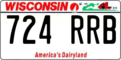 WI license plate 724RRB