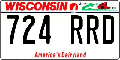 WI license plate 724RRD