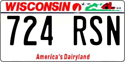 WI license plate 724RSN