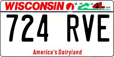 WI license plate 724RVE