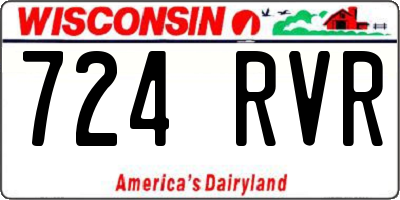 WI license plate 724RVR