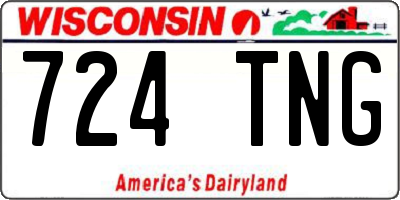 WI license plate 724TNG