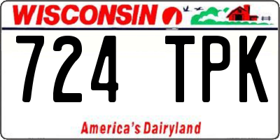 WI license plate 724TPK