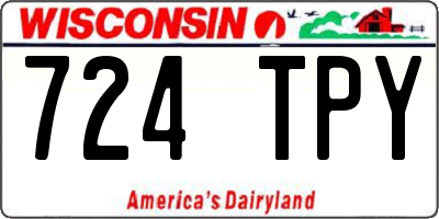 WI license plate 724TPY