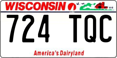 WI license plate 724TQC