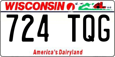 WI license plate 724TQG