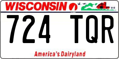 WI license plate 724TQR