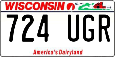 WI license plate 724UGR