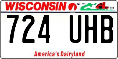 WI license plate 724UHB