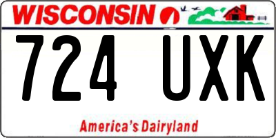 WI license plate 724UXK