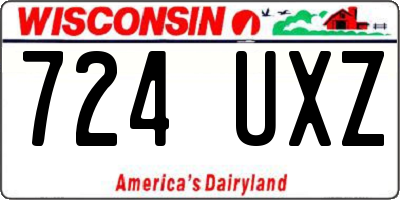 WI license plate 724UXZ