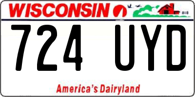 WI license plate 724UYD